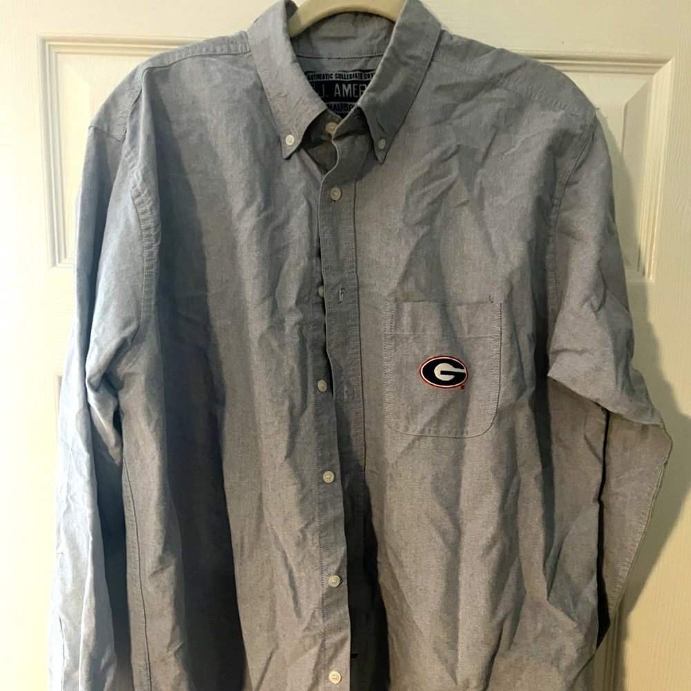 UGA J America long sleeve Button Up